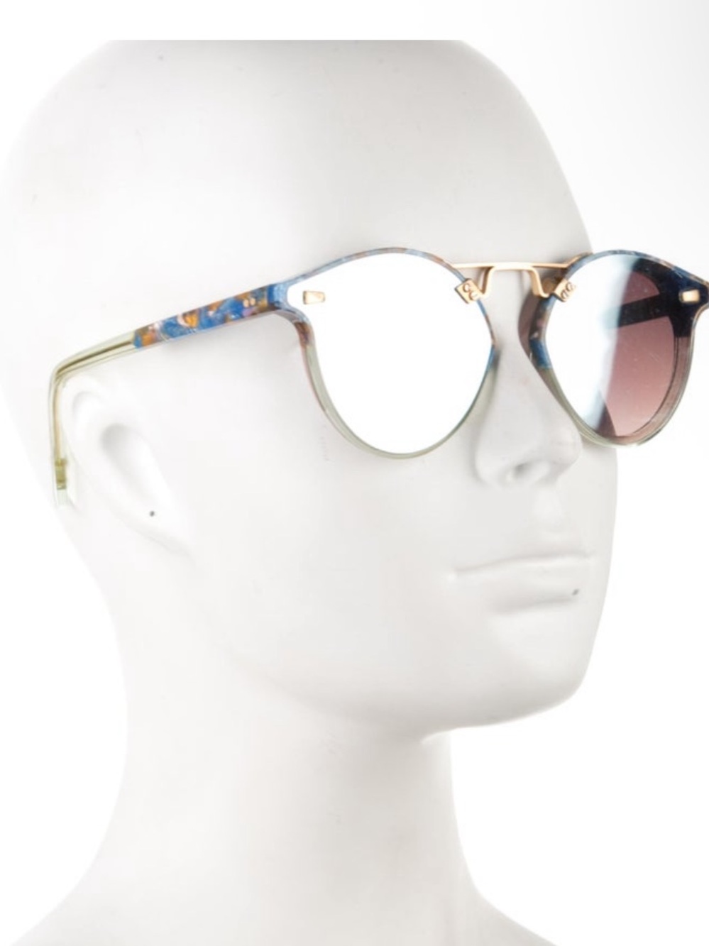 Krewe Blue Marble St Nylon Gradient Women's Sunglasses